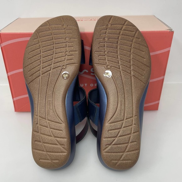 Easy Spirit Womens Hazel Open Toed Sandals in Navy 6 Wide New Retail $79 - Picture 9 of 9